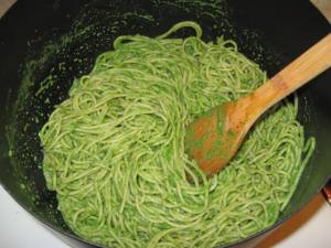 Stir in spinach puree