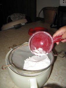 Measuring flour